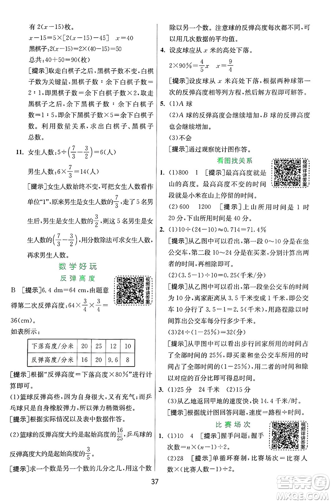 江蘇人民出版社2024年秋春雨教育實(shí)驗(yàn)班提優(yōu)訓(xùn)練六年級(jí)數(shù)學(xué)上冊(cè)北師大版答案