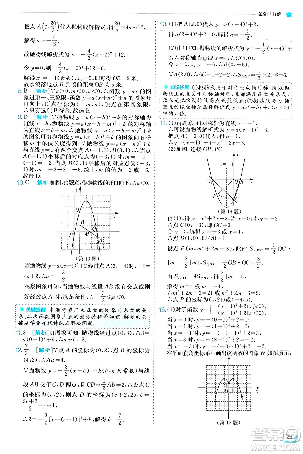 江蘇人民出版社2024年秋春雨教育實(shí)驗(yàn)班提優(yōu)訓(xùn)練九年級數(shù)學(xué)上冊人教版答案