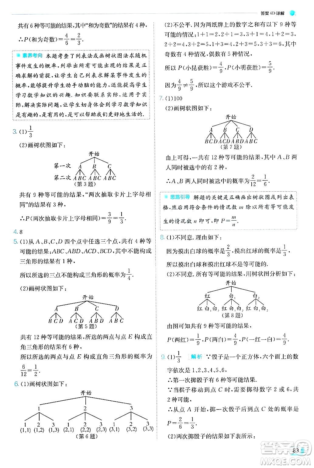 江蘇人民出版社2024年秋春雨教育實(shí)驗(yàn)班提優(yōu)訓(xùn)練九年級(jí)數(shù)學(xué)上冊(cè)蘇科版答案