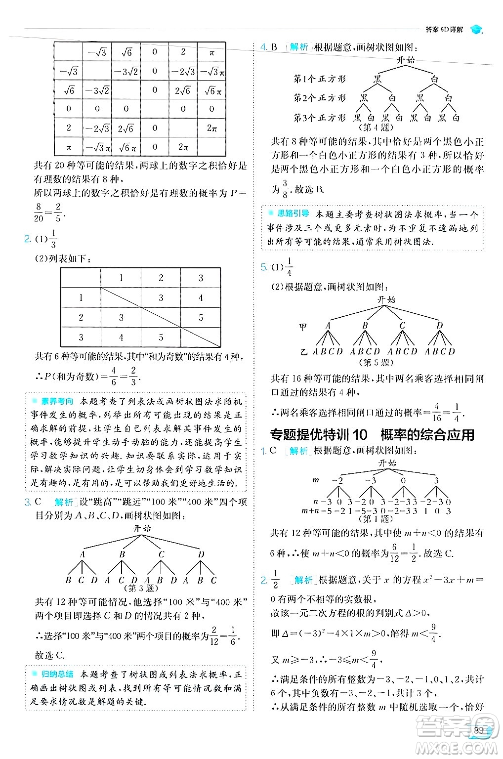 江蘇人民出版社2024年秋春雨教育實驗班提優(yōu)訓練九年級數(shù)學上冊華師版答案