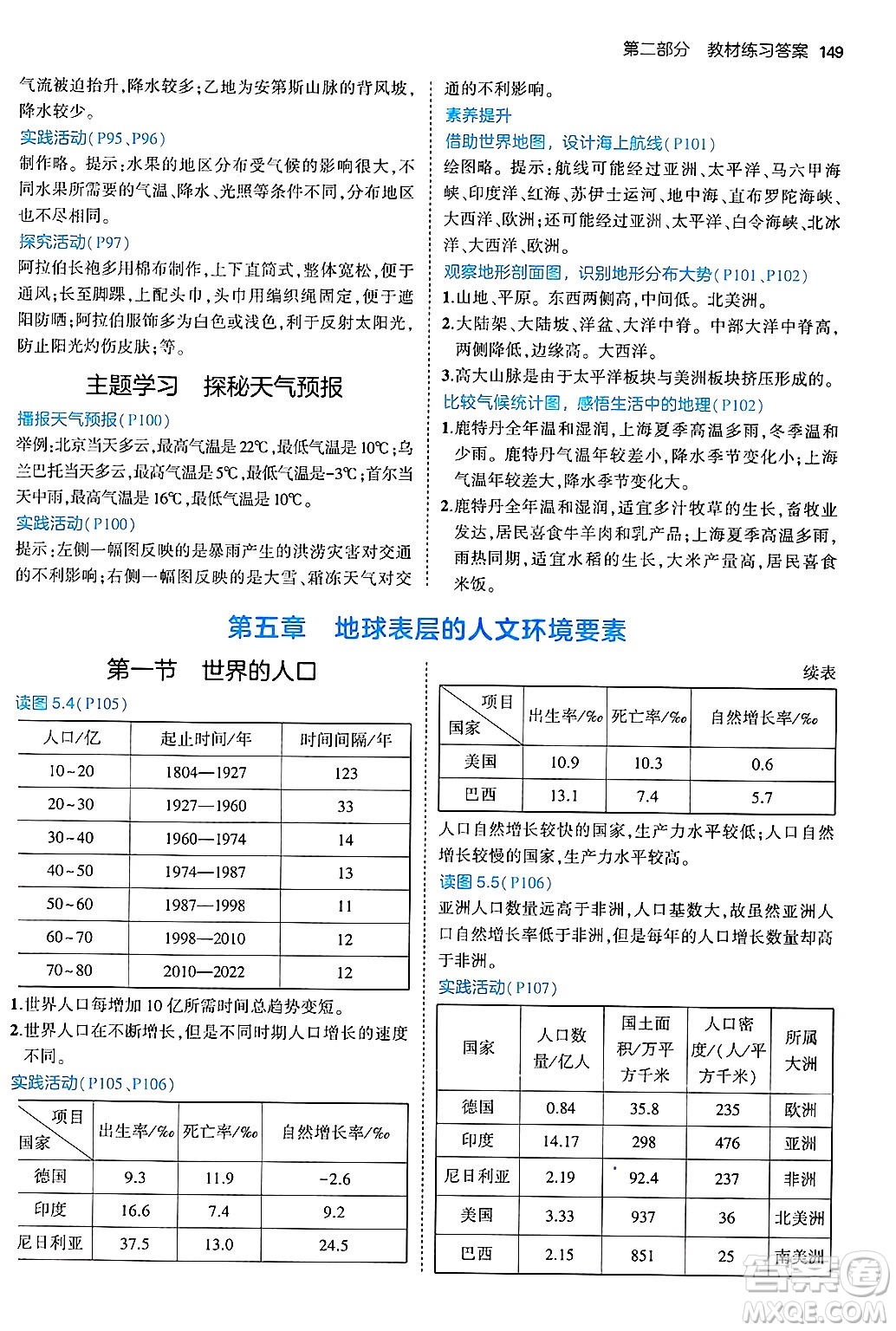 四川大學(xué)出版社2024年秋初中同步5年中考3年模擬七年級(jí)地理上冊(cè)商務(wù)星球版答案