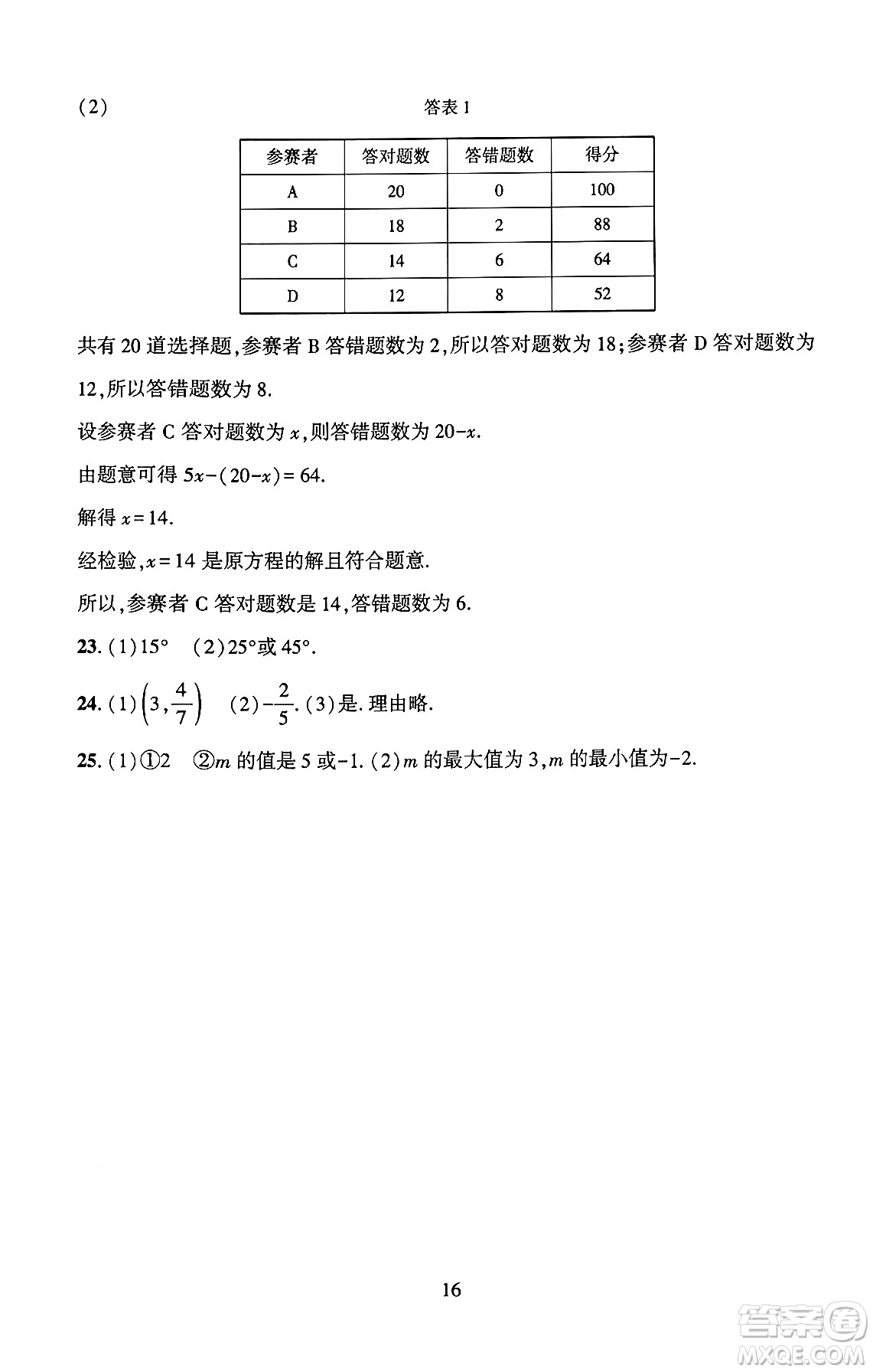 北京師范大學(xué)出版社2024年秋京師普教伴你學(xué)同步學(xué)習(xí)手冊(cè)七年級(jí)數(shù)學(xué)上冊(cè)人教版答案