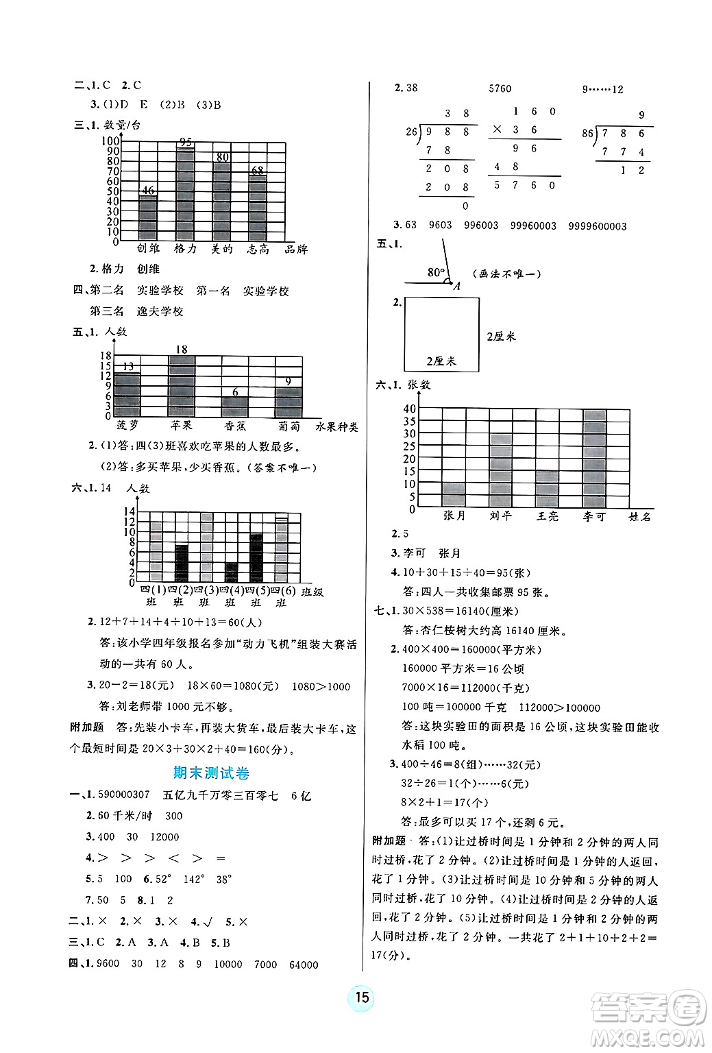 天津科學(xué)技術(shù)出版社2024年秋云頂課堂四年級數(shù)學(xué)上冊人教版答案