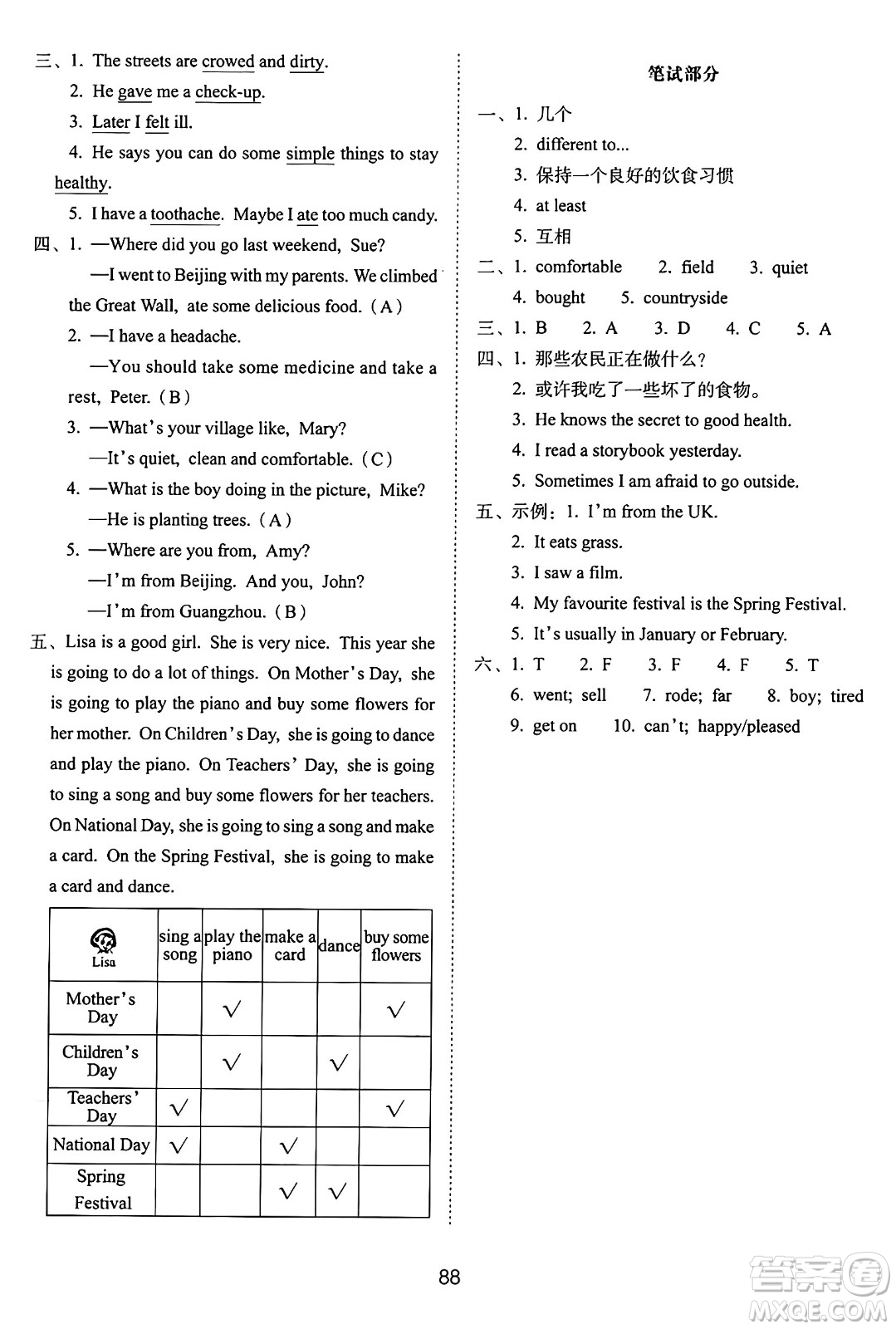 長春出版社2024年秋68所期末沖刺100分完全試卷六年級英語上冊廣州版答案