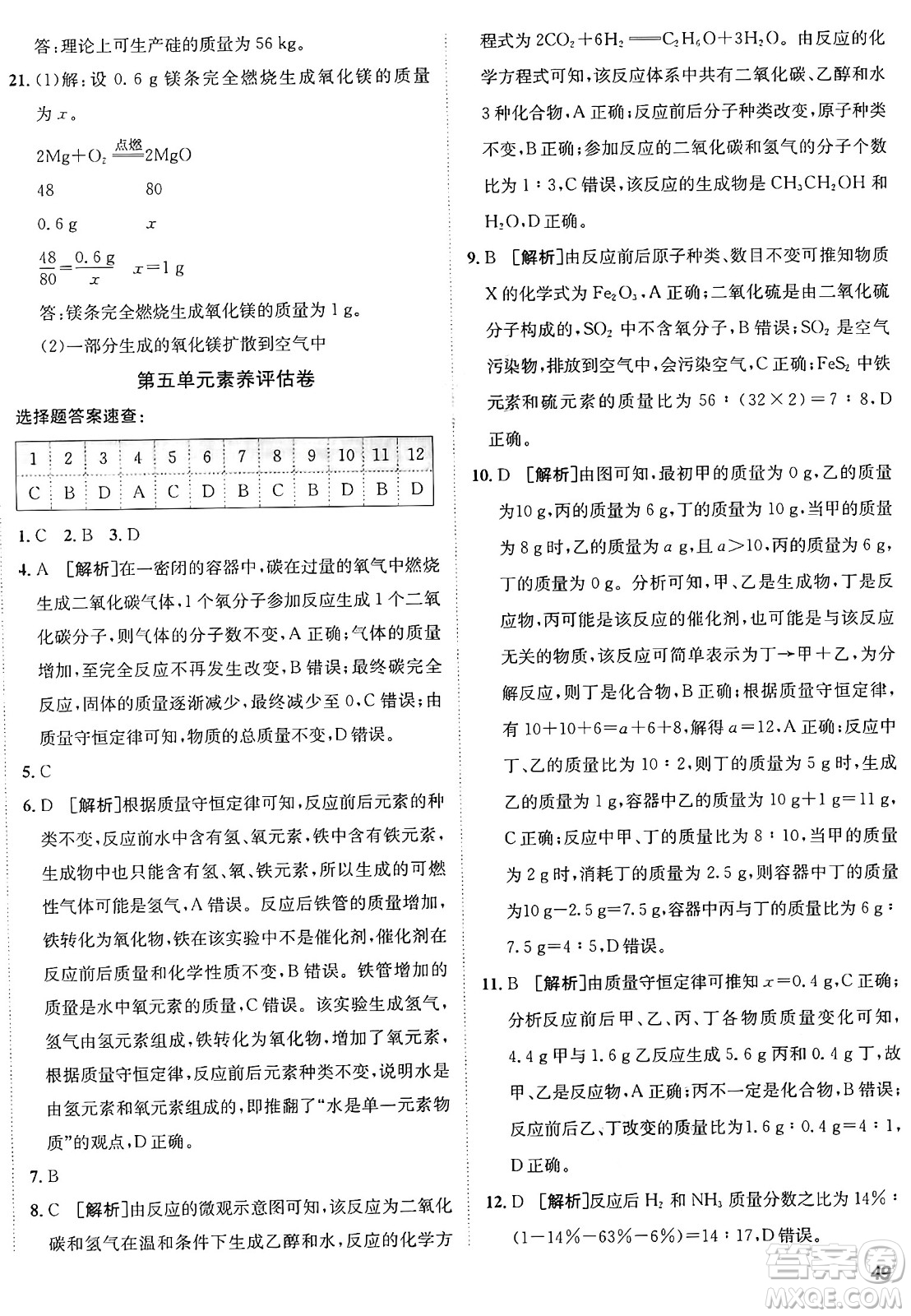 新疆青少年出版社2025年秋神龍教育期末考向標全程跟蹤突破測試卷九年級化學(xué)全一冊魯教版答案