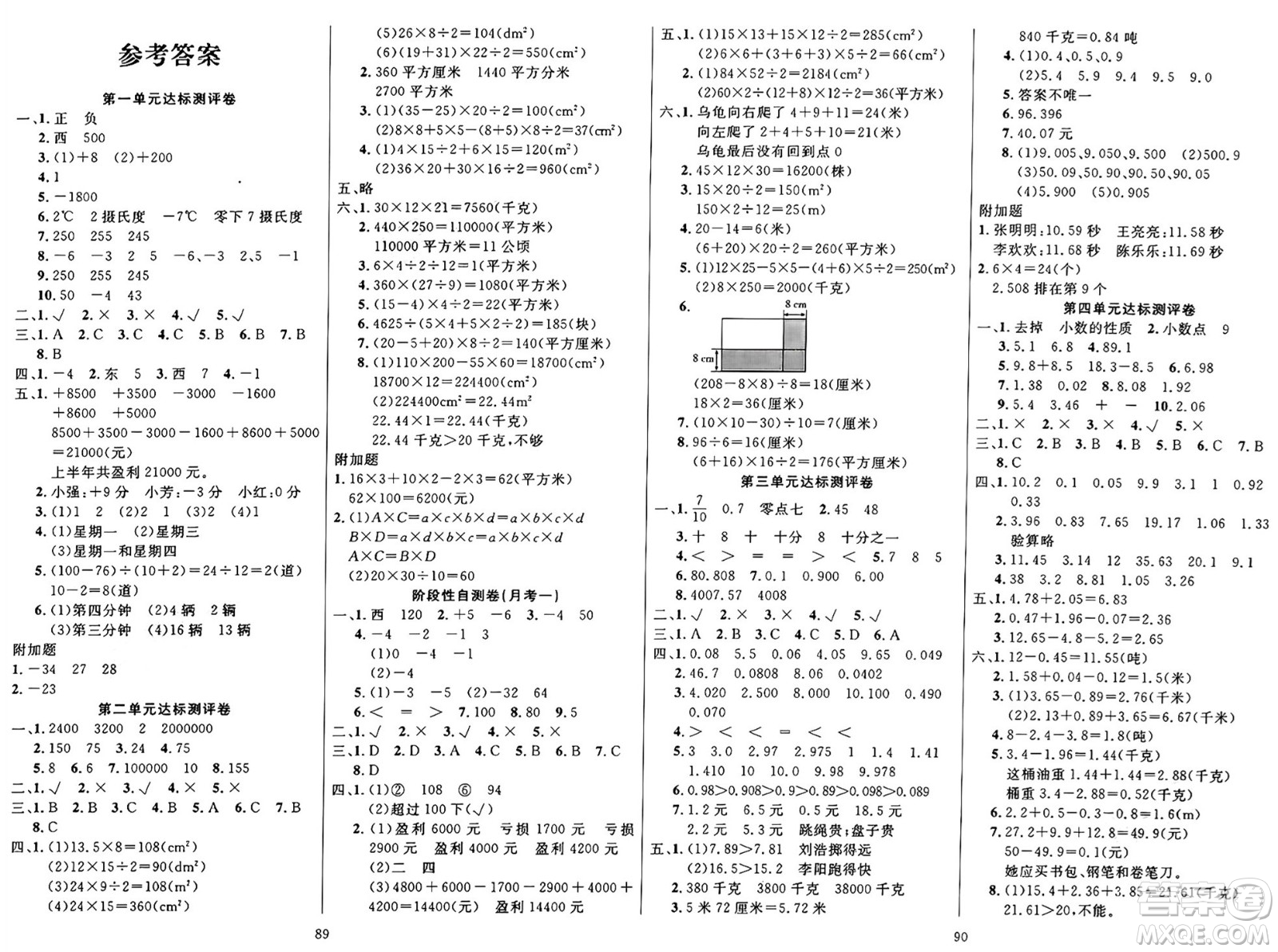 江蘇鳳凰美術(shù)出版社2024年秋廣文圖書黃岡小博士沖刺100分五年級數(shù)學(xué)上冊蘇教版答案